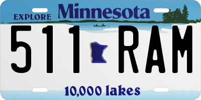 MN license plate 511RAM