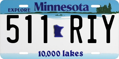 MN license plate 511RIY