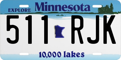 MN license plate 511RJK