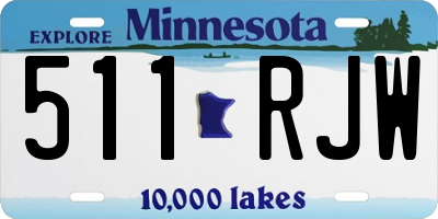 MN license plate 511RJW