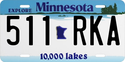 MN license plate 511RKA
