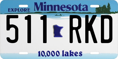 MN license plate 511RKD