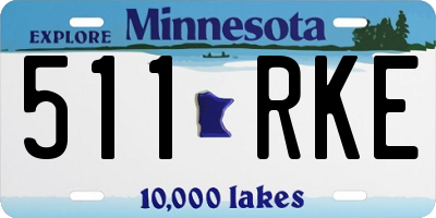 MN license plate 511RKE