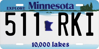 MN license plate 511RKI