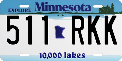 MN license plate 511RKK