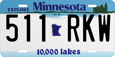MN license plate 511RKW