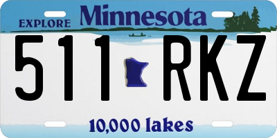MN license plate 511RKZ