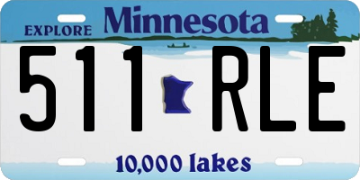 MN license plate 511RLE