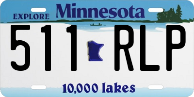MN license plate 511RLP