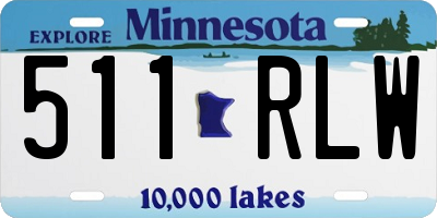 MN license plate 511RLW