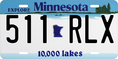 MN license plate 511RLX