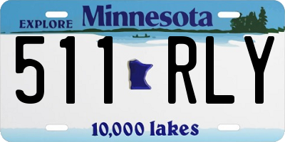 MN license plate 511RLY
