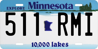MN license plate 511RMI