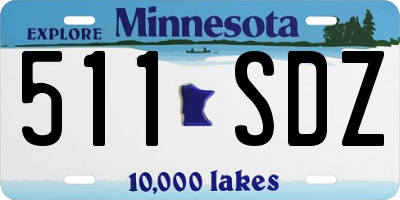 MN license plate 511SDZ