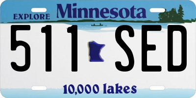 MN license plate 511SED