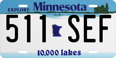 MN license plate 511SEF