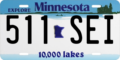 MN license plate 511SEI