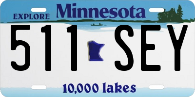 MN license plate 511SEY