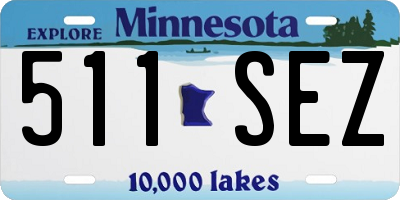 MN license plate 511SEZ