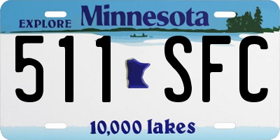 MN license plate 511SFC