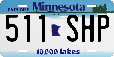 MN license plate 511SHP