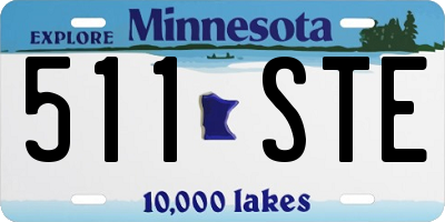 MN license plate 511STE