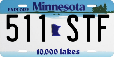 MN license plate 511STF