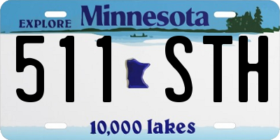 MN license plate 511STH