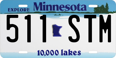 MN license plate 511STM