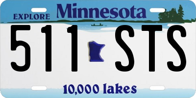 MN license plate 511STS