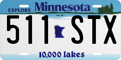 MN license plate 511STX