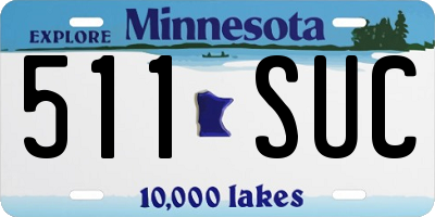 MN license plate 511SUC