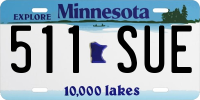 MN license plate 511SUE
