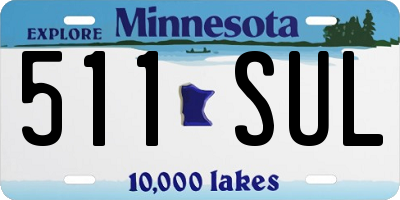 MN license plate 511SUL