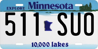 MN license plate 511SUO