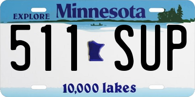 MN license plate 511SUP