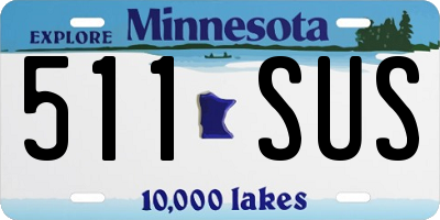 MN license plate 511SUS