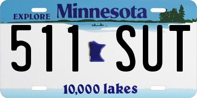 MN license plate 511SUT