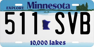 MN license plate 511SVB