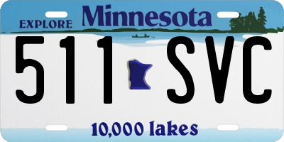 MN license plate 511SVC