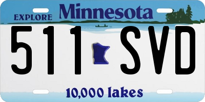 MN license plate 511SVD