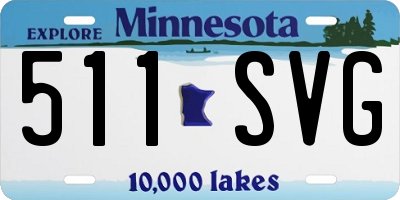 MN license plate 511SVG