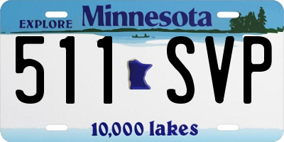 MN license plate 511SVP