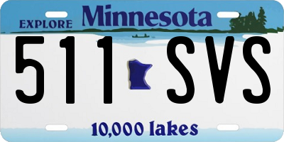 MN license plate 511SVS