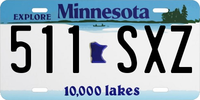 MN license plate 511SXZ