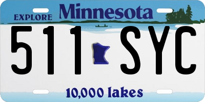 MN license plate 511SYC