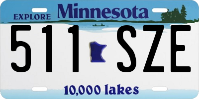 MN license plate 511SZE