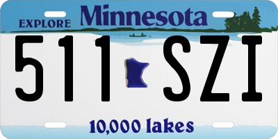 MN license plate 511SZI