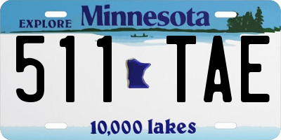 MN license plate 511TAE