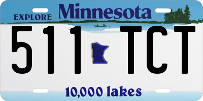 MN license plate 511TCT